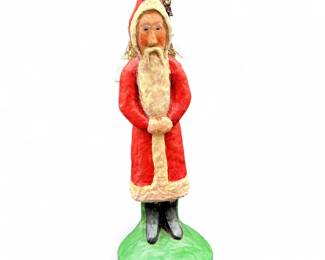 Vintage Fairfield Folk Art Chalkware Santa Belsnickle Figure