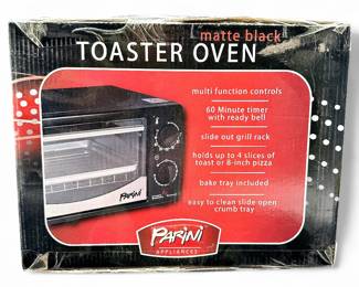 Parini Matte Black Toaster Oven