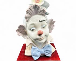 Lladró #5610 'Star Struck' Clown Bust Figurine