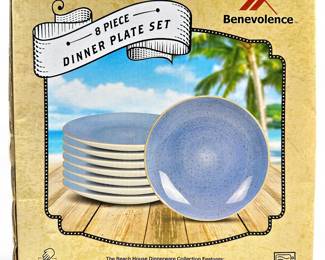 Benevolence "Beach House" 8-Pc Dinner Plate Set