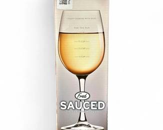 Fred "Sauced" Measuring Wine Glass