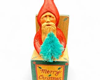 Kurt S. Adler Santa 'Jack in the Box' Wood Ornament