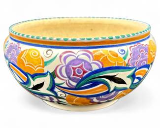 Poole Pottery Art Deco Bowl, CO Pattern, c. 1930s