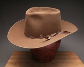 Nice Mocha Brown 1950s Mens Cowboy hat, size 7 3/8