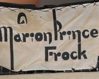 A very rare and very large inside 1930s dress label