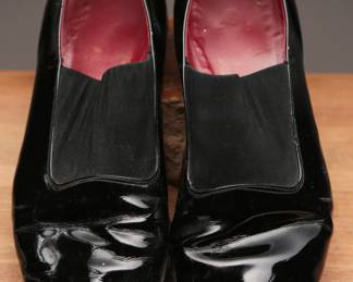 50s era Mens patent Black leather dress shoes
