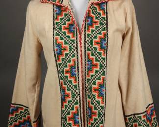 Fantastic multi color embroidered 1960s Mexican Tourist style jacket