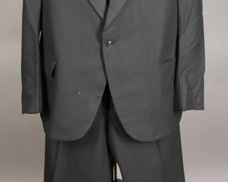 Dated 1929 Black Wool Tuxedo w/ Silk Details