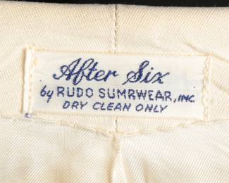 1950s era dinner jacket label
