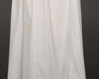 1910s Edwardian Era Cotton Muslin underskirt/slip with heavily embroidered hem