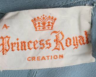 1940s era evening gown label