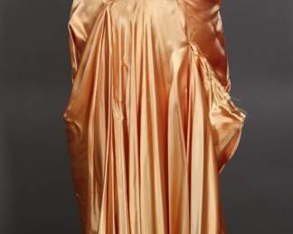 Glowing 1940s Golden gown, she's a bit as it, but a worthy project to restore