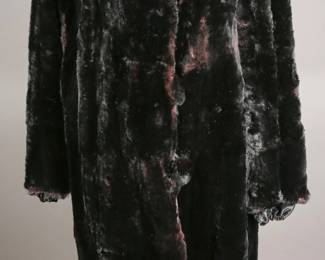 So soft late 1930s to very early 1940s Jet Black dyed Sheared beaver coat