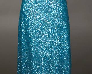 Wow! 1960s very detailed hand beaded and hand applied sequin knit dress by Imperial, made in Hong Kong