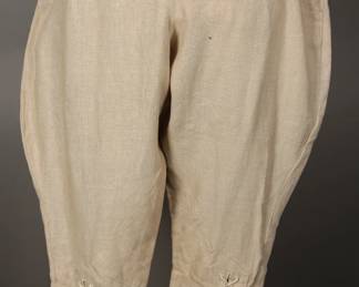 1940s Women's Wheat colored Linen Jodhpurs with Side Buttons