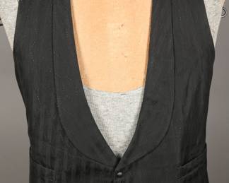 Dapper Gent Larger Size 1920s Silk Patterned Tuxedo Vest