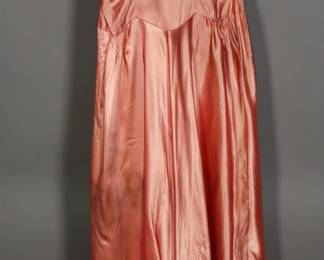 Sweet 1940s slipper pink princess cut gown