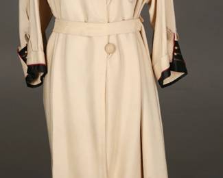 Rare 1900s Silk and Wool Patriotic Car Coat, with all original fasteners and embellishments
