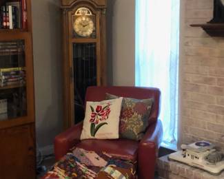 Red Chair and storage ottoman