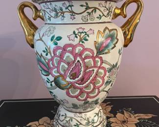 Antique Famille Rose Style Chinese Porcelain Vase