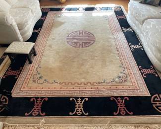 Chinese Peking Hand Knotted Wool Rug