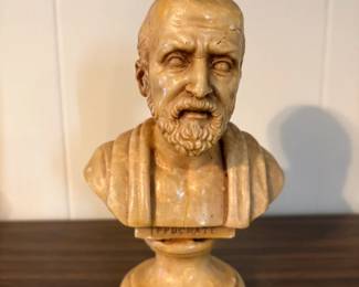 Hippocrates of Kos Father of Medicine Alabaster Statue