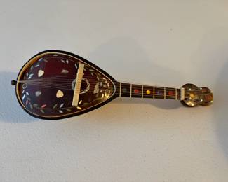 Vintage Italian 1960s Mandolin Music Box