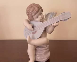Lladro #6629 ALLEGO ANGELICAL - Angel with Mandolin Porcelain Figurine 