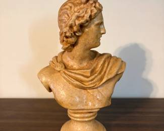 Neoclassical Bust of Apollo Alabaster 