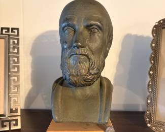Greek Philosopher, Hippocrates Head hand Made in Greece