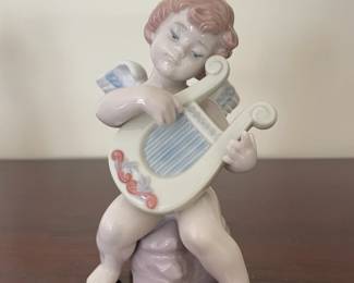 Retired Lladró Figurine Angel with Harp "Adagio" 6628