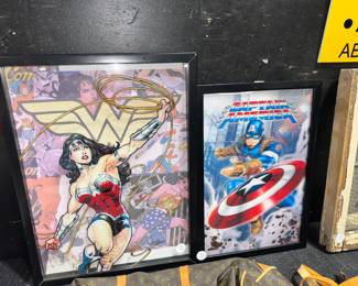 Wonder Woman & Captain America Art Orlando Estate Auction