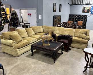 Robb & Stucky Sectional and Maitland Smith Coffee Table & Chairs Orlando Estate Auction