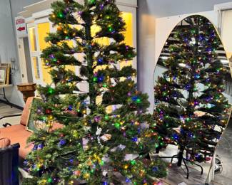 Christmas Tree and Modern Floor Mirror Orlando Estate Aution
