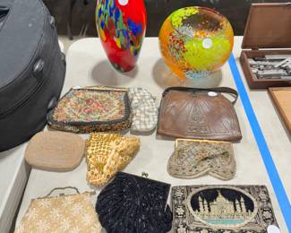 Glass Dec or and Vintage Purses Orlando Estate Auction