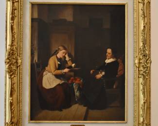Basil de Loose domestic scene oil painting
