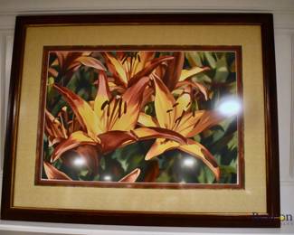 Watercolor painting of lilies by Diana Hsu
