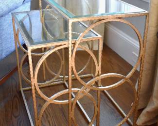 Glass top nesting tables