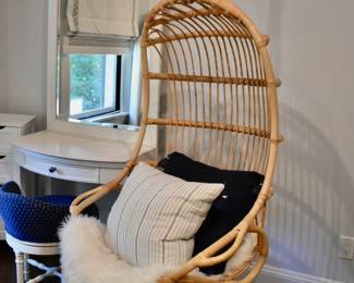 Serena & Lily hanging rattan chair