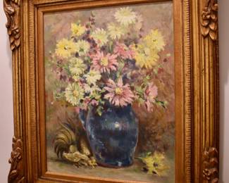 Alfred Perry Impressionist floral still life painting