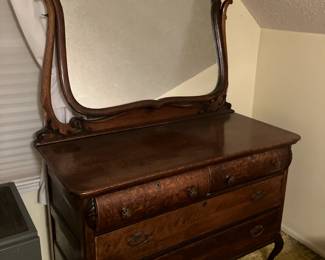 Antique oak dresser with mirror