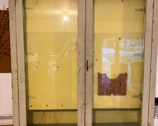 Antique cabinet with glass doors