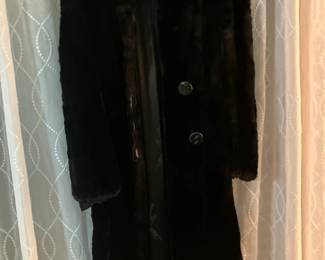 Vintage black seal fur coat