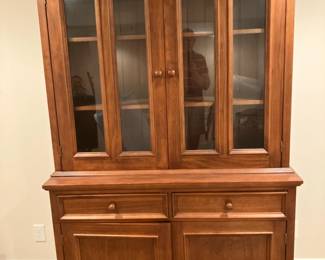 Large pine cabinet, top comes off base. Base could be used as a sideboard