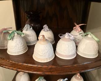 Lladro Christmas bells 1987 through 1996