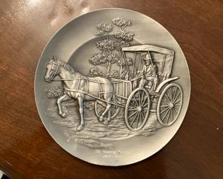 Pewter plate, "Country Doctor"