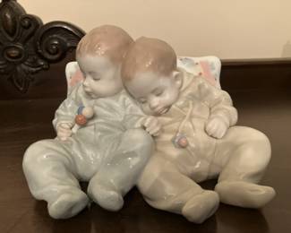 Lladro twins sleeping