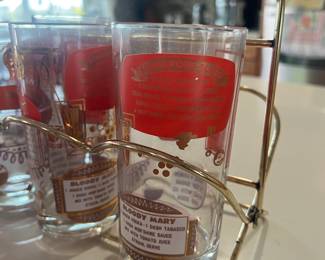 Set of 5 cups and two bowls