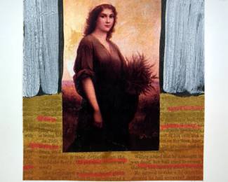 Scott Hile Mixed Media Conceptual Collage "My Generation #62", 15" x 11.25"
