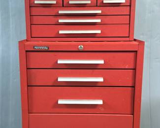 Vintage Kennedy Metal Rolling Tool Chest, 2 Pieces